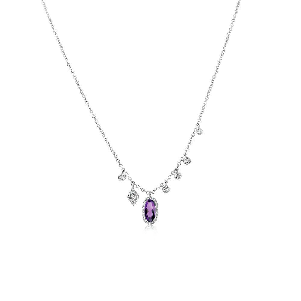 Dainty Amethyst Signature Necklace sold by Meira T