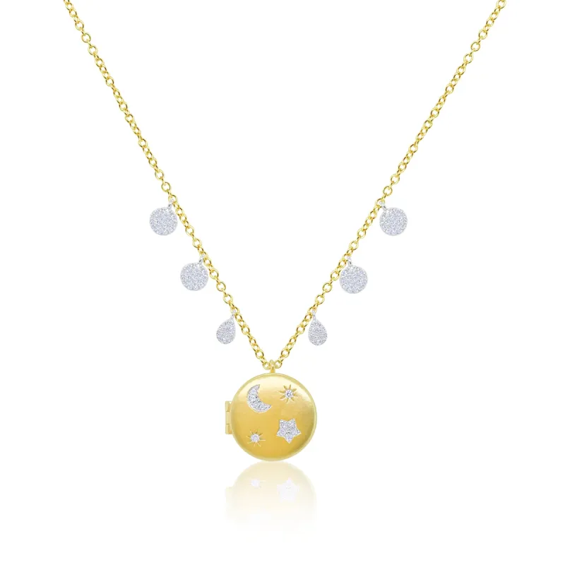 Yellow Gold Celestial Diamond Locket sold by Meira T