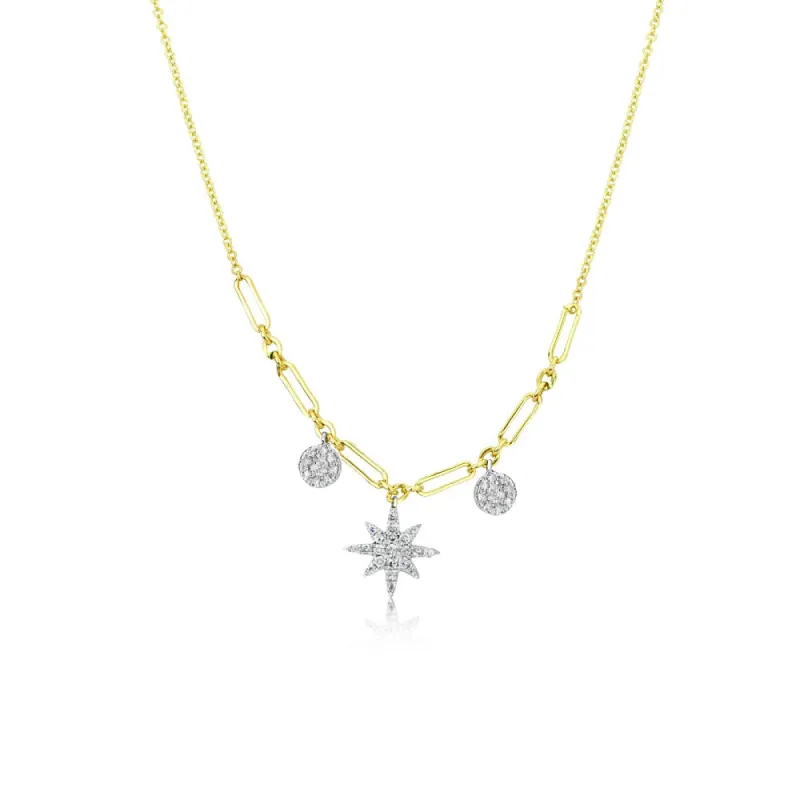 Starburst Double Chain Necklace sold by Meira T