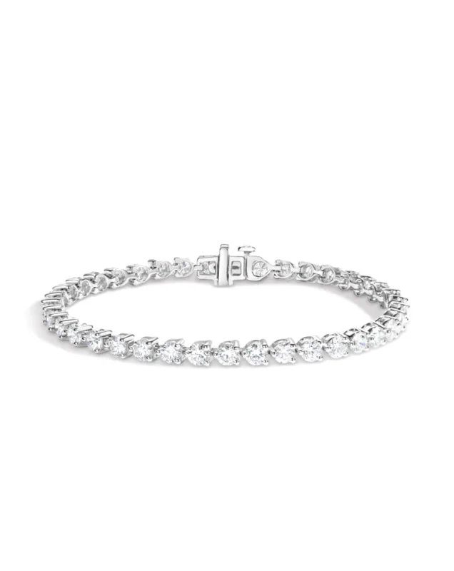 Lab Grown Tennis Bracelet | 7 cts round cut sold by Meira T