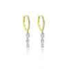 14 Kt Yellow Gold Pave Drop .11 Ct Diamond Huggie sold by Meira T
