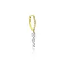 14 Kt Yellow Gold Pave Drop .11 Ct Diamond Huggie sold by Meira T