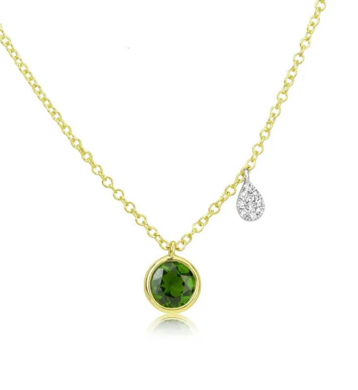 Yellow Gold Chrome and Diamond Necklace sold by Meira T