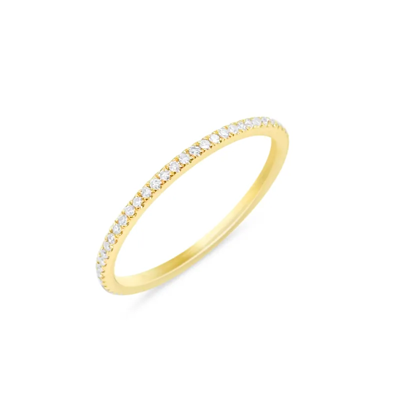 Classic Yellow Gold Diamond Layering Band sold by Meira T