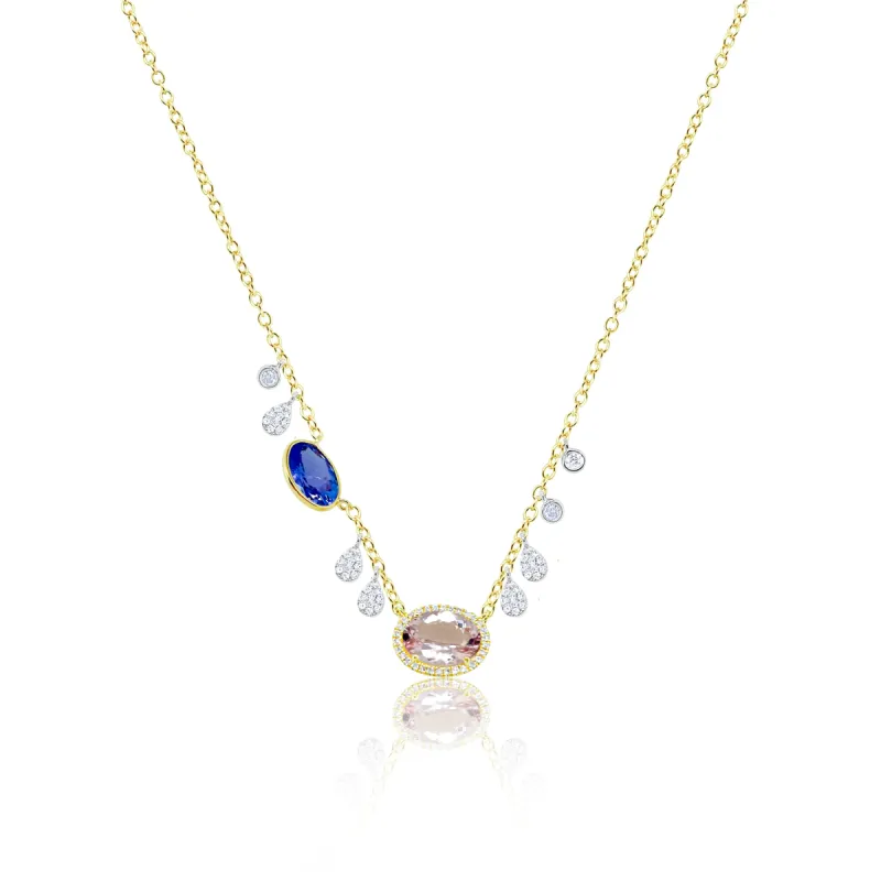 Tanzanite and Morganite Necklace sold by Meira T