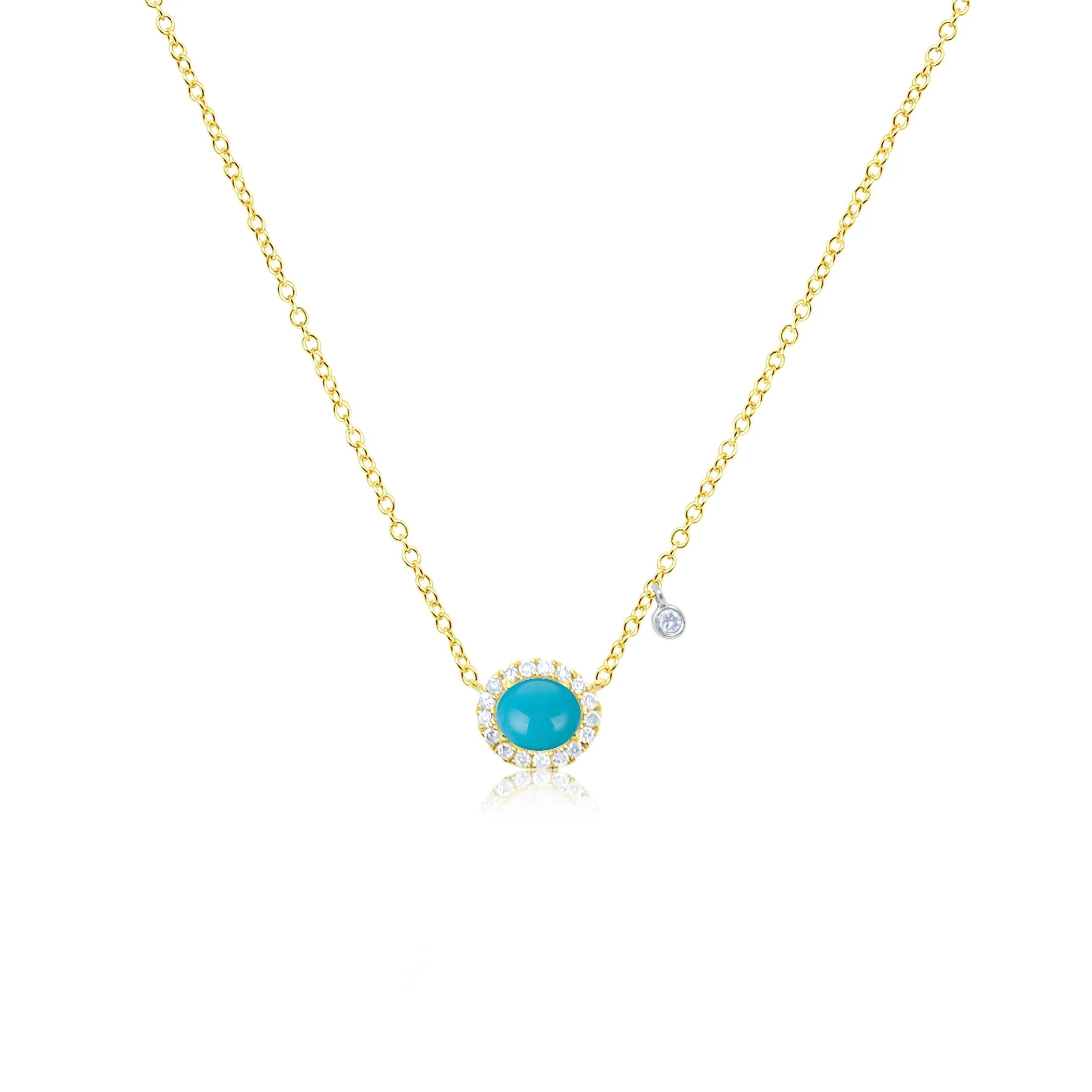 Yellow Gold and Turquoise Necklace sold by Meira T