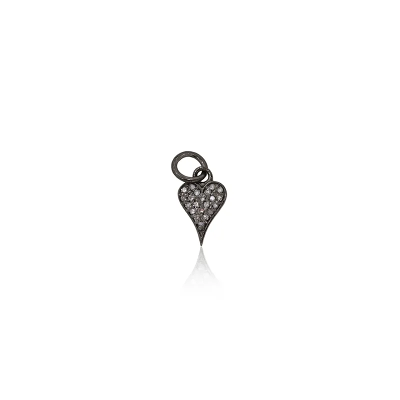 Black Diamond Heart Charm sold by Meira T