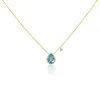 Blue Topaz Pear Necklace sold by Meira T