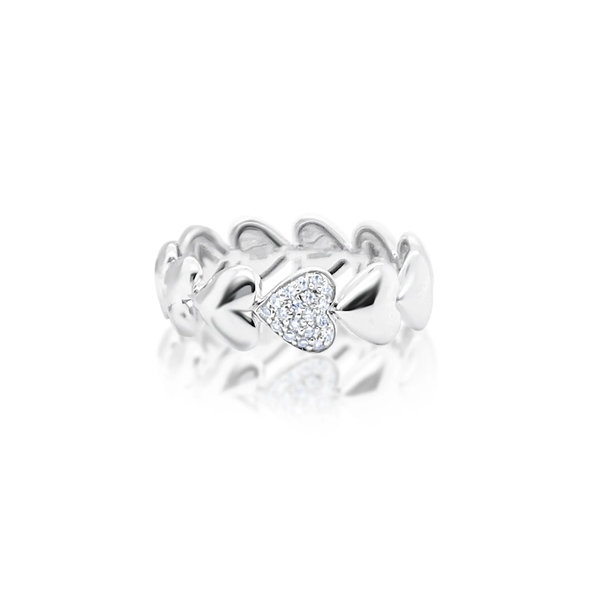 White Gold Diamond Heart Ring sold by Meira T