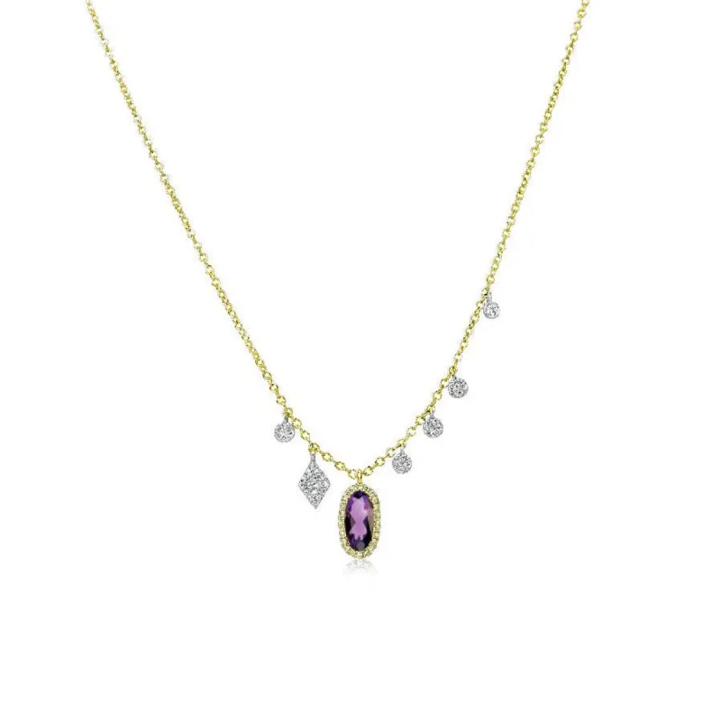 Dainty Amethyst Signature Necklace sold by Meira T