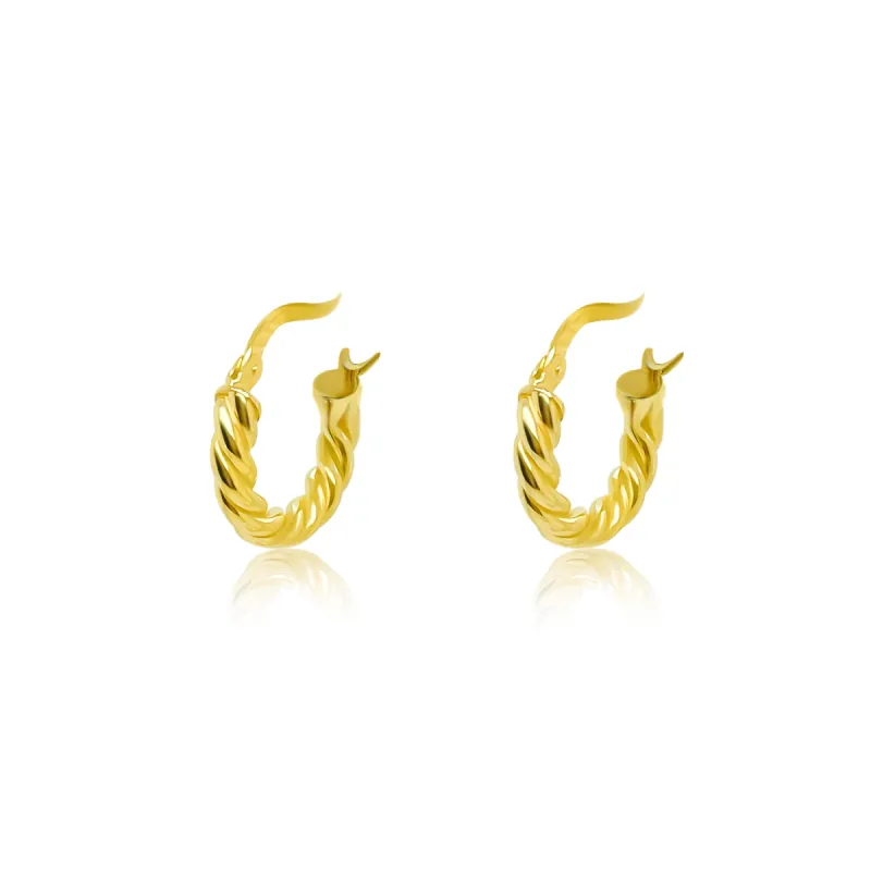 Essential Gold Plated Braided Hoops sold by Meira T