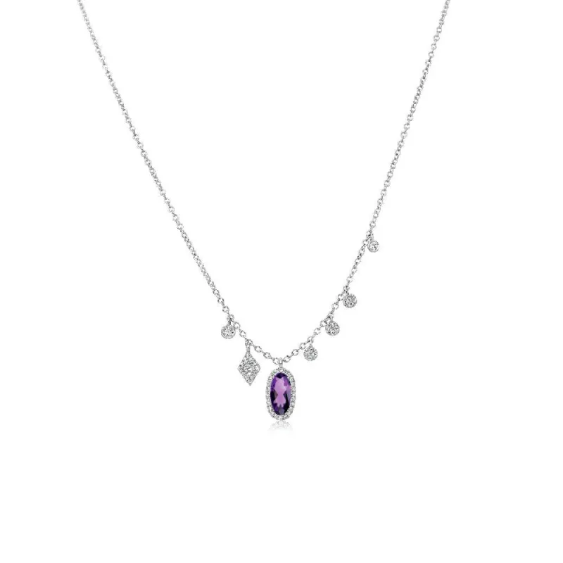 Dainty Amethyst Signature Necklace sold by Meira T