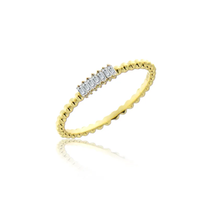 Delicate Baguette Diamond Ring sold by Meira T