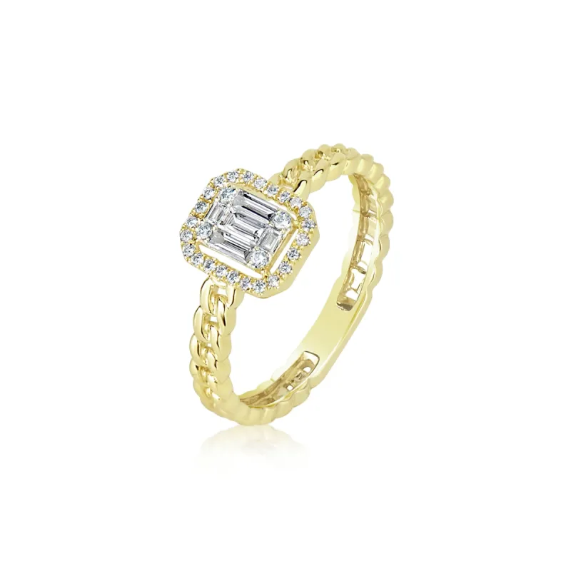 Yellow Gold Baguette Ring sold by Meira T
