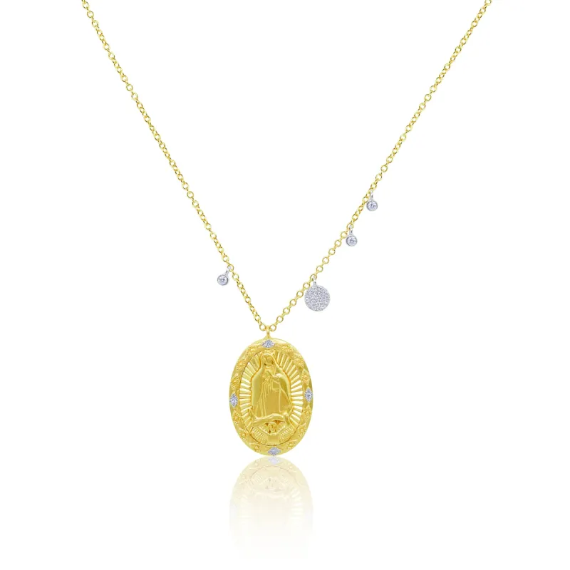 Yellow Gold Guadeloupe Diamond Bezel Necklace sold by Meira T