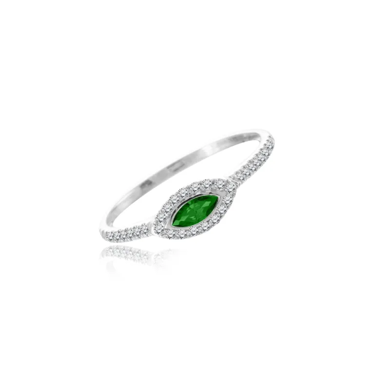 Evil Eye Emerald Ring sold by Meira T