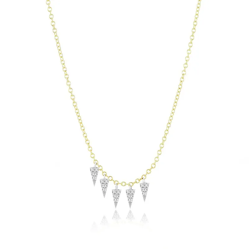 Triangle Fringe Necklace sold by Meira T