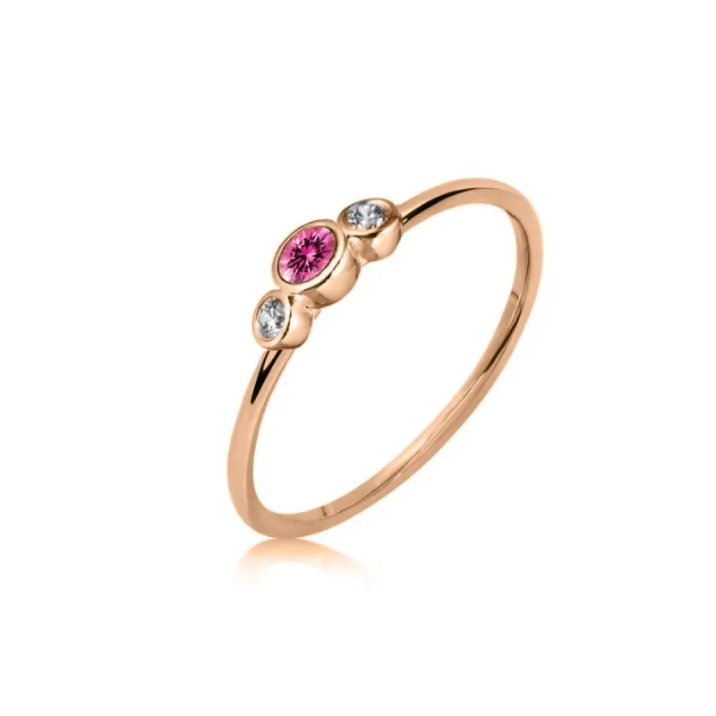 Rose Gold Diamond and Pink Sapphire Band sold by Meira T