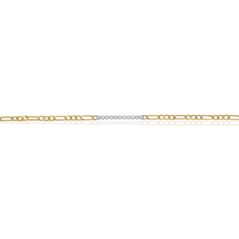 Yellow Gold Chain And Diamond Bracelet - ONLINE EXCLUSIVE sold by Meira T