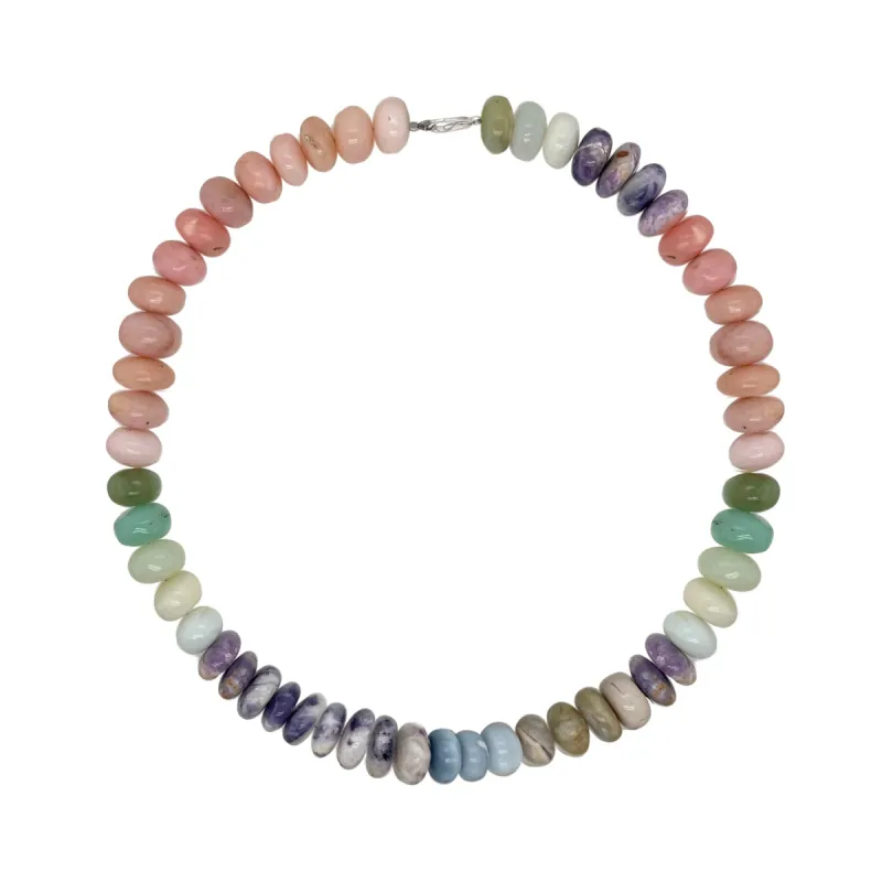 Pastel Rainbow Opal Statement Necklace sold by Meira T