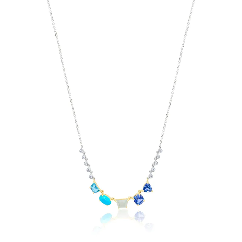 Blue Topaz Multi Shaped Center Necklace *ONLINE EXCLUSIVE* sold by Meira T