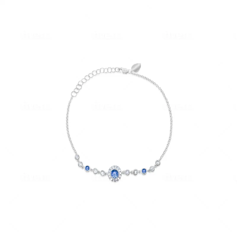 Blue Sapphire and Diamond Antique Bracelet sold by Meira T