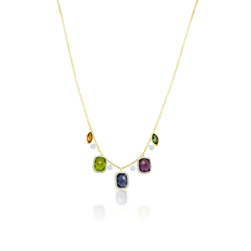Rainbow Gemstone Necklace sold by Meira T