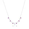 Pink Sapphire ROSE GOLD Diamond Fringe Layering Necklace sold by Meira T