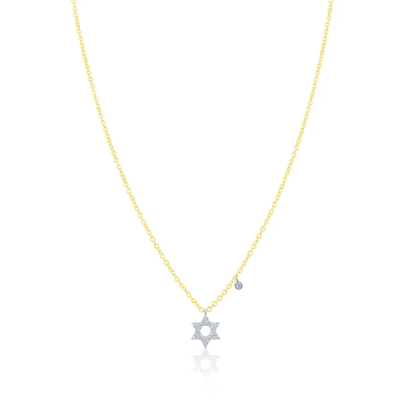 Dainty Diamond Jewish Star Necklace sold by Meira T
