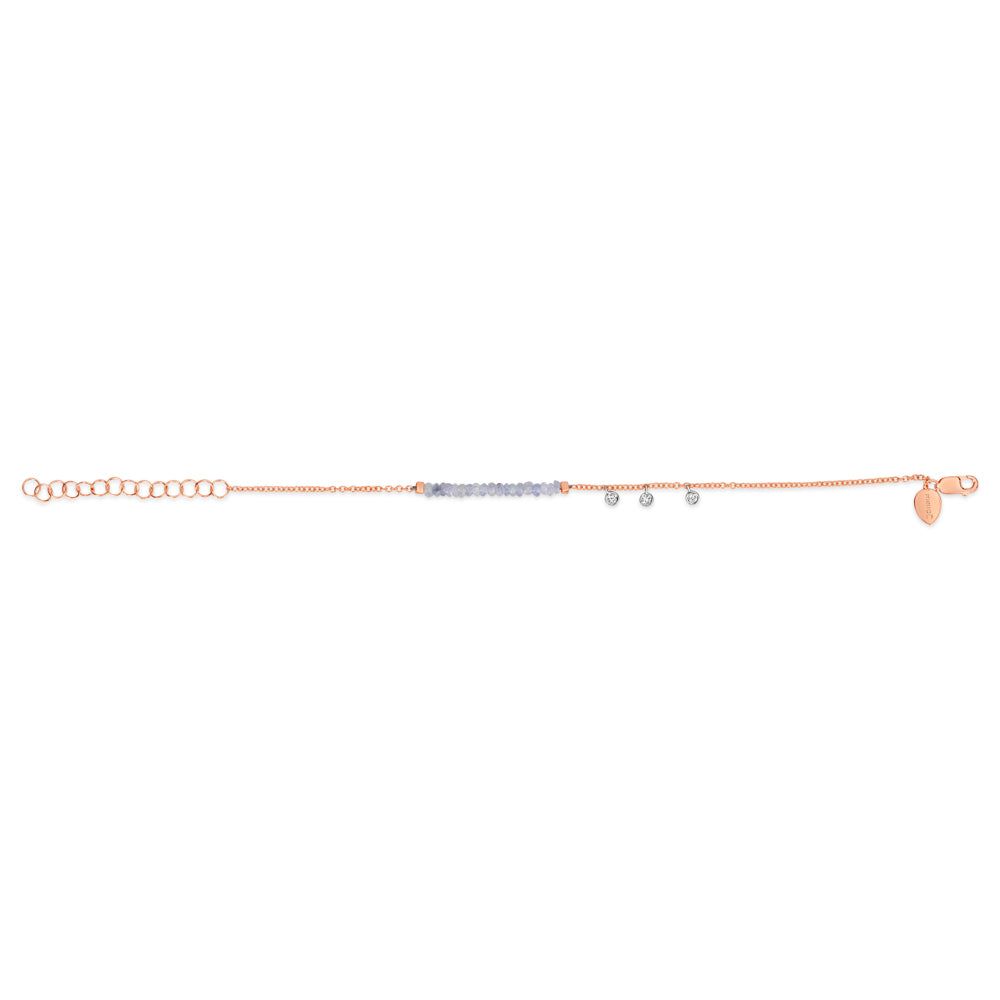 Rose Gold Tanzanite Bead Bracelet sold by Meira T