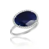White Gold Blue Sapphire and Diamond Ring sold by Meira T