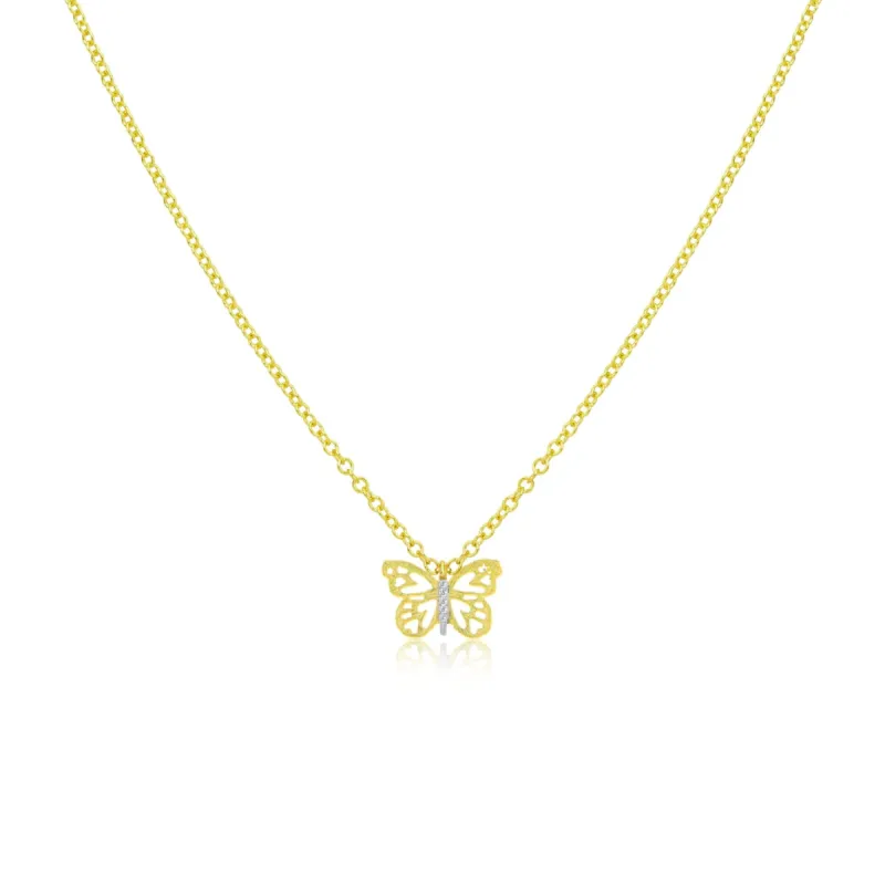 Butterfly Diamond Necklace sold by Meira T