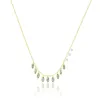 Yellow Gold Blue Topaz and Diamond Drop Necklace sold by Meira T