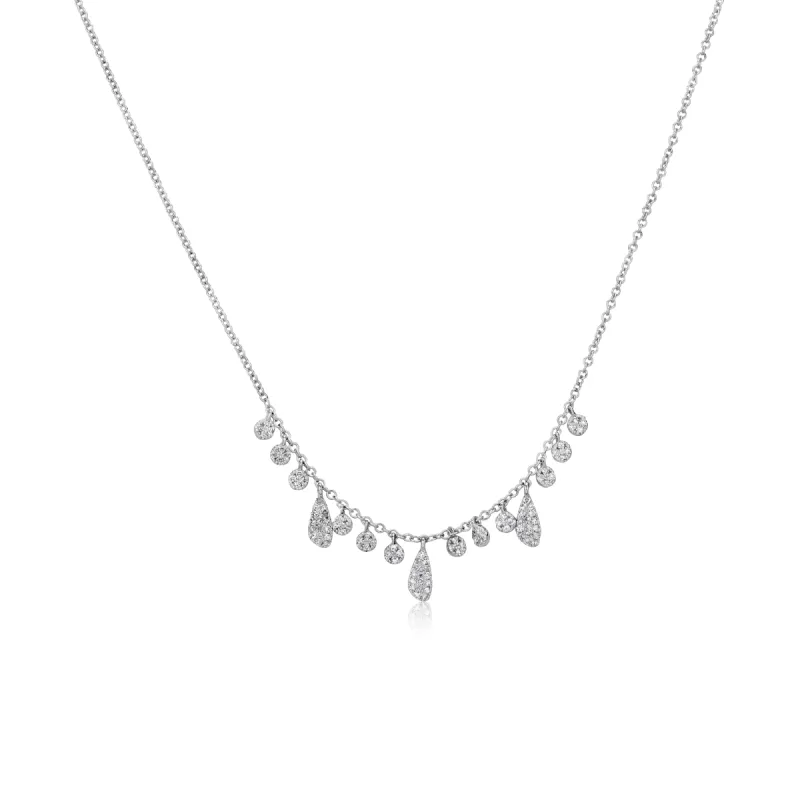 White Gold Layering Necklace with Diamonds sold by Meira T