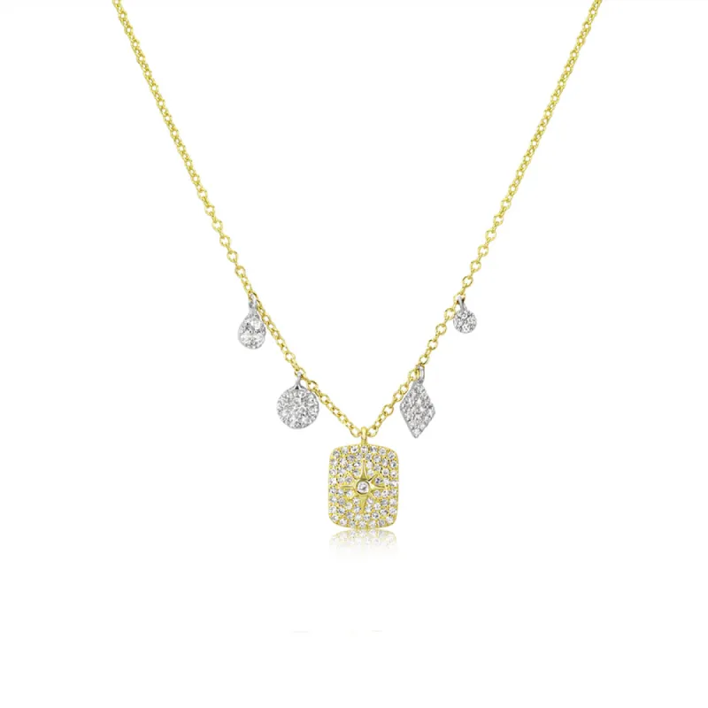 Starburst Diamond Bezel Necklace sold by Meira T