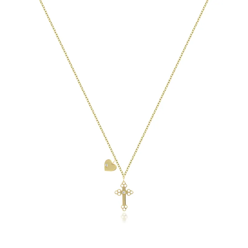 Charm Cross Necklace sold by Meira T