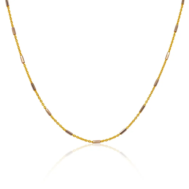 Silver and Gold Plated Box Layering Chain sold by Meira T