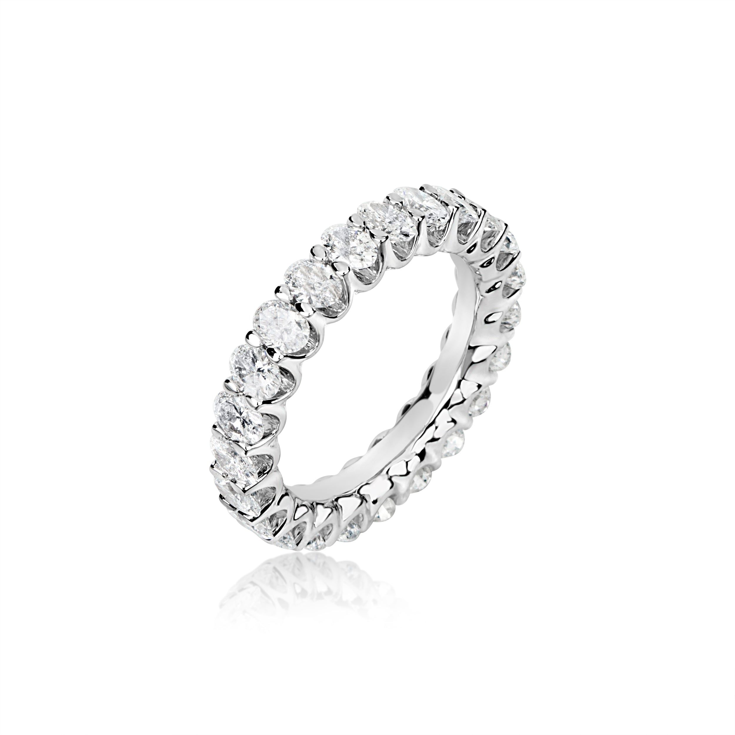 The Drop #11 Lab Grown White Gold Oval Cut Diamond Eternity Band 3.69 Carats sold by Meira T