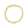 Brushed Yellow Gold Bead and Chain Bracelet sold by Meira T