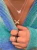 White Gold and Diamond Baguette Butterfly Necklace *ONLINE EXCLUSIVE* sold by Meira T