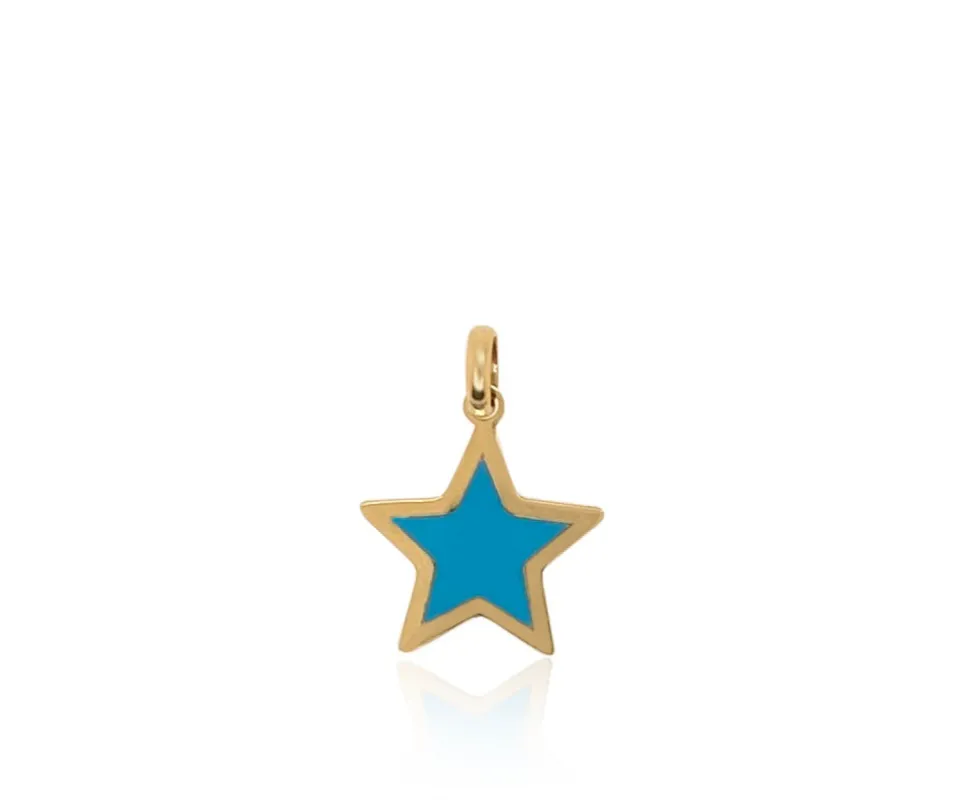 Truquoise Star Charm in 14kt Yellow Gold sold by Meira T