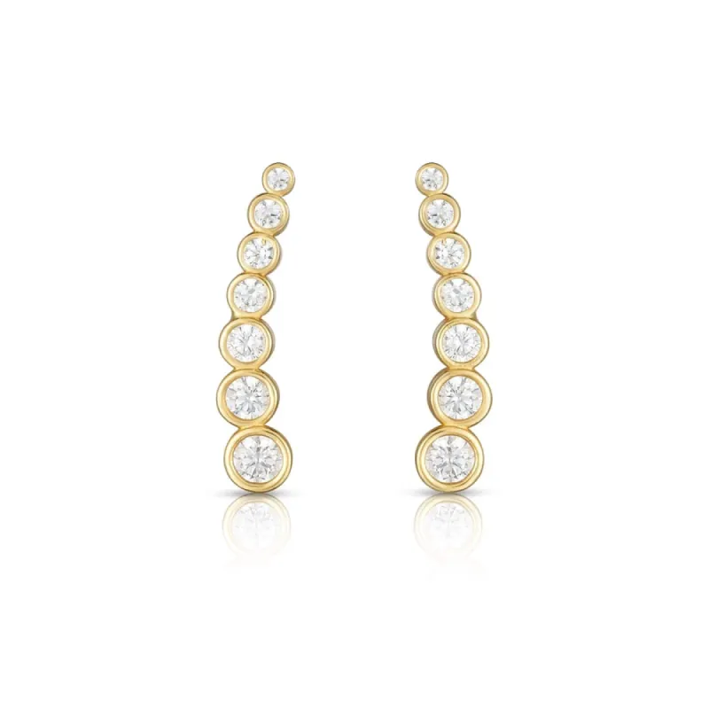 Yellow Gold Bezel Ear Climber sold by Meira T