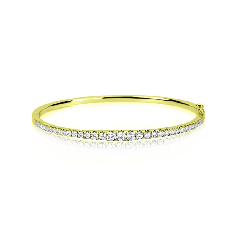 The Drop 6 | Yellow Gold 1.6 Carat Graduated Diamond Bangle Bracelet ONLINE EXCLUSIVE sold by Meira T