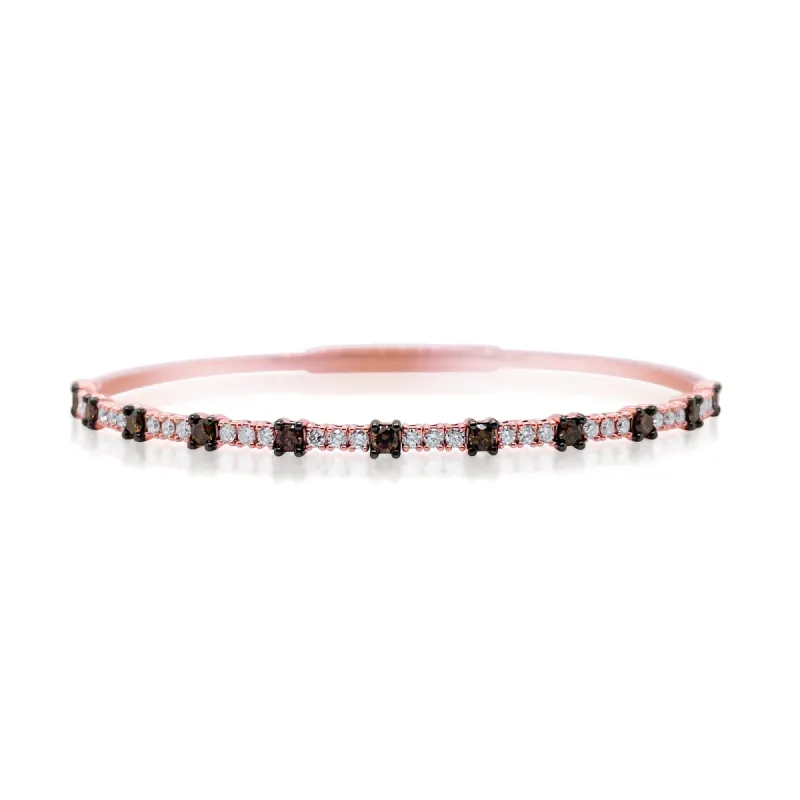Rose Gold Diamond Bangle sold by Meira T