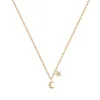 Rose Gold Mini Moon and Star Necklace sold by Meira T