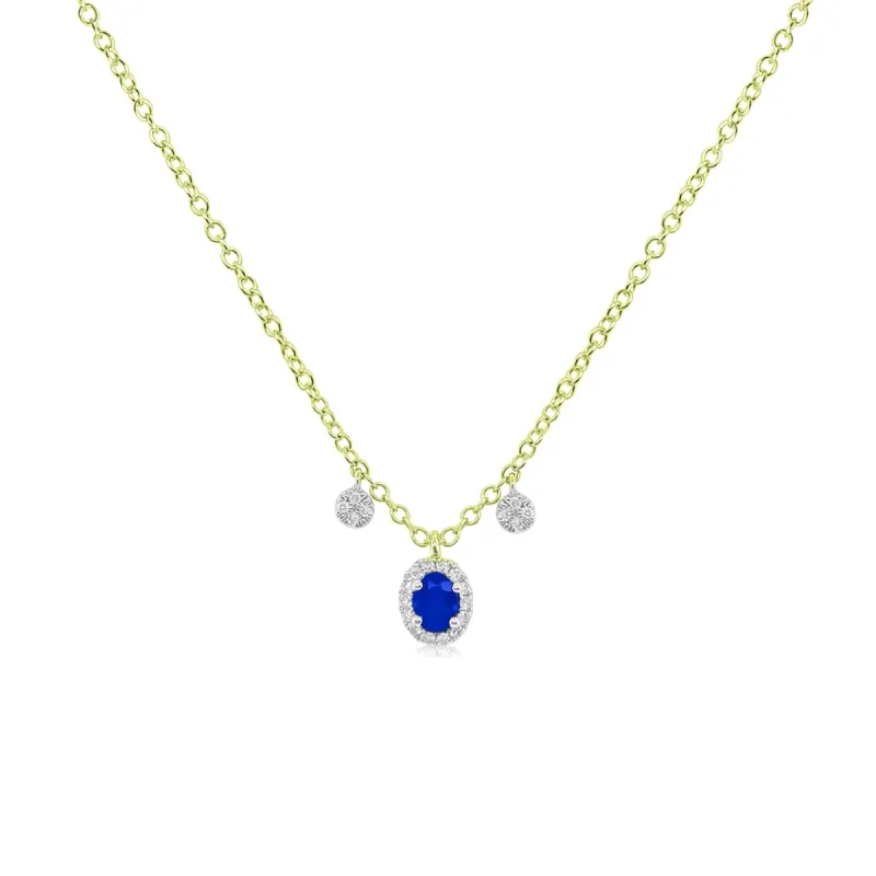 White Gold Gold Opal Diamond Necklace sold by Meira T