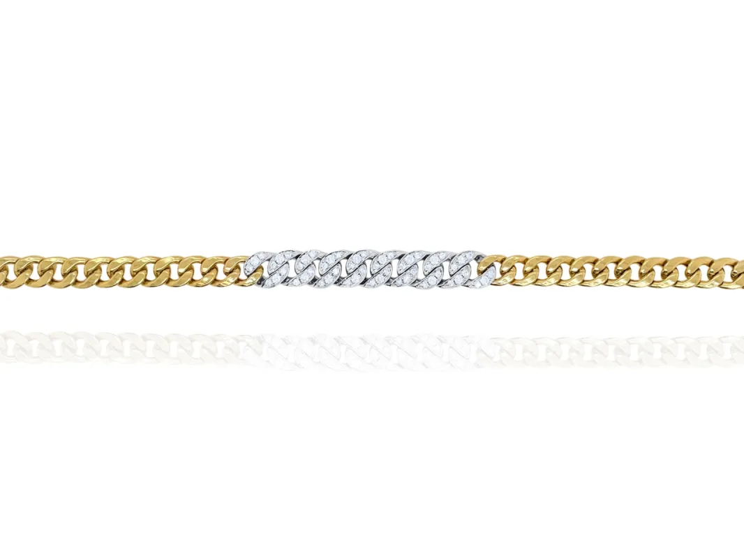 Pave Diamond Cuban Link Bracelet sold by Meira T