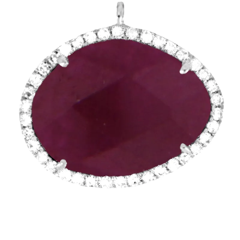 Large Center White Gold and Ruby sold by Meira T