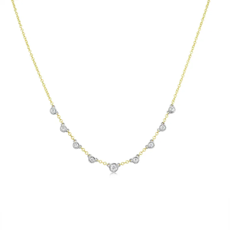 Sisterly Style Bezel Set Diamond Necklace | Online Exclusive sold by Meira T