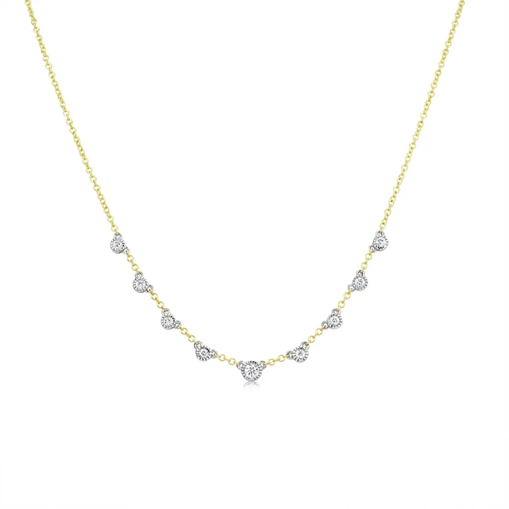 Sisterly Style Bezel Set Diamond Necklace | Online Exclusive sold by Meira T